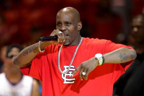DMX caught on the camera during a concert.